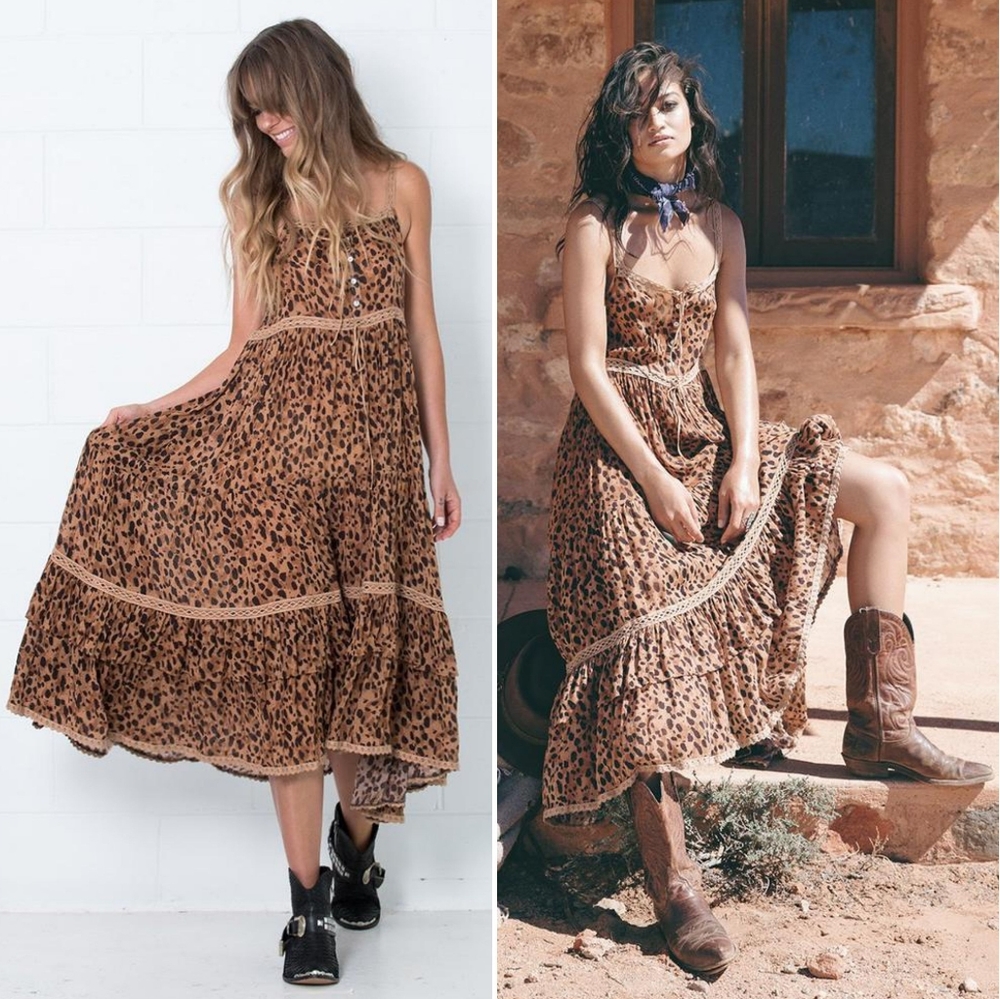 New spell designs saphari sun dress gown tan XXS - Picture 2 of 13